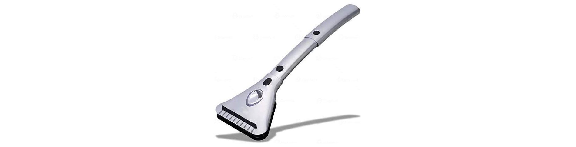 Zone Tech Heated Car Window Snow/Ice Scraper with Light - Extendable 12V LED Light Heated Ice/Snow Scraper with 15.8 feet Long Cord