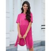 Whizmax Women's Tassel Dress Casual Summer Dress Short Sleeve Fringe Hem Dresses Party Concert Outfits for Women - 4 of 4