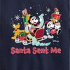 Boys' - Disney - Mickey, Minnie, & Pluto Santa Sent Me Christmas Graphic Long Sleeve Fleece Sweatshirt - 2 of 4