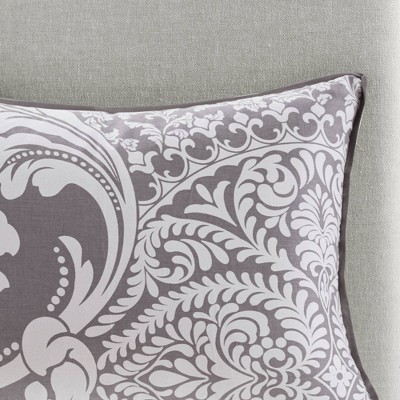 Madison Park 7pc Queen Adela Printed Comforter Bedding Set Slate: Includes Bed Skirt & 3 Decorative Pillows — фото 4