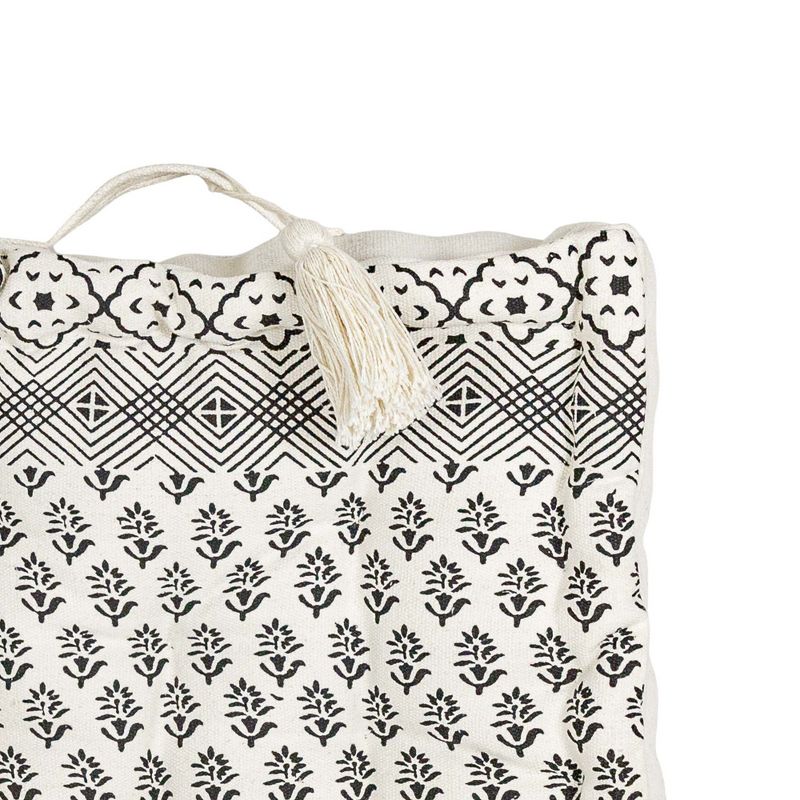 Boho Print Filled French Cushion Black & White by Foreside Home & Garden, 4 of 10