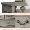 Farmhouse 9-Drawer Dresser, 47" Wide Rustic Wood Chest with Metal Handles, Vintage Storage Organizer for Bedroom or Living Room - 4 of 4