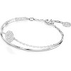Sublima Bangle Bracelet with Meteor Motif and Snow Pavé Clear Crystals in Rhodium Setting - 2 of 4