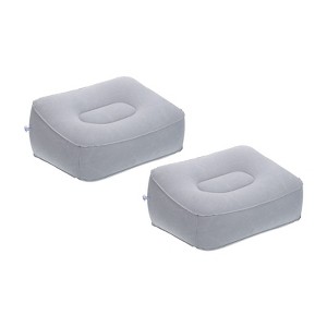 Unique Bargains Travel Inflatable Comfortable Portable Foot Rest Pillows - 1 of 4