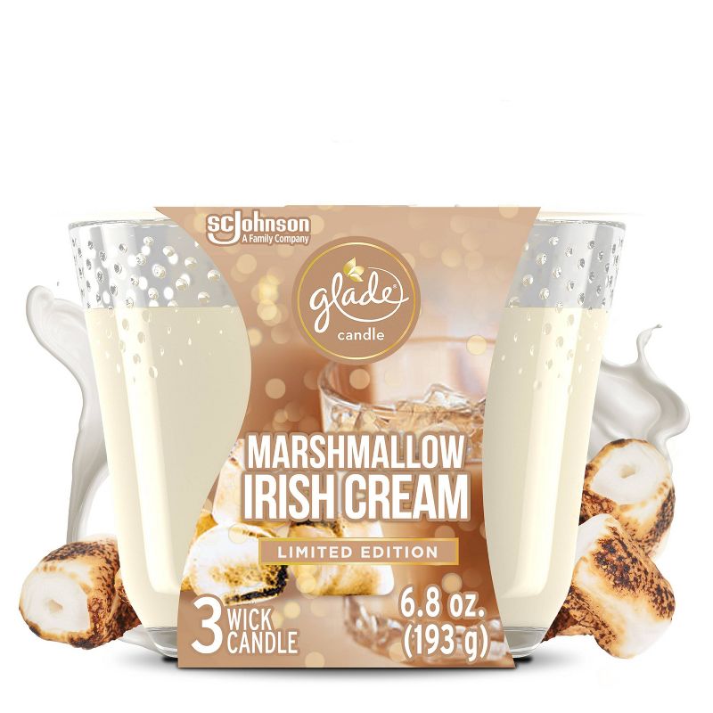 Glade 3 Wick Candle - Marshmallow Irish Cream - 6.8oz, 1 of 10