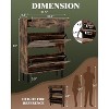 Narrow Shoe Cabinet Storage for Entryway, 3 Drawers, Freestanding Shoe Organizer Wooden - 3 of 4