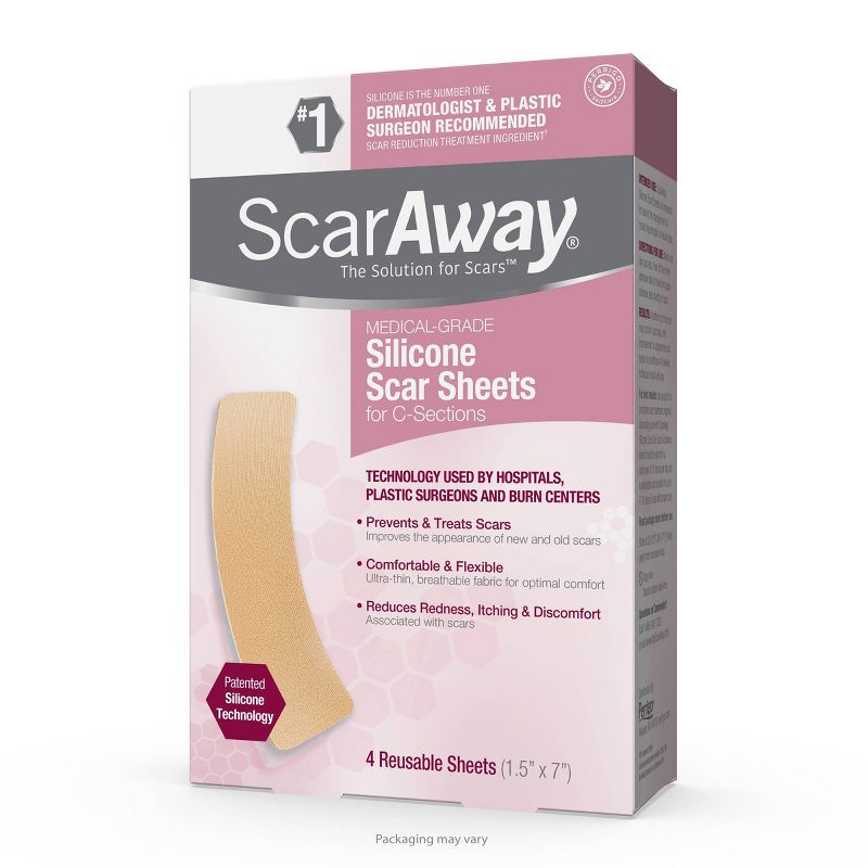 ScarAway Scar Treatment Silicone Sheet 1.5x7 - 4ct, 1 of 10