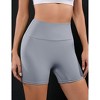 BLUEMING Womens Workout Shorts High Waisted Legging Ribbed Seamless Tummy Control Yoga Running Biker Shorts - 4 of 4