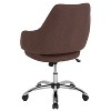 Flash Furniture Madrid Home and Office Upholstered Mid-Back Office Chair with Wrap Style Arms - 2 of 4