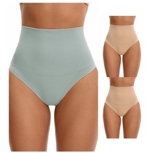 INSPIRE CHIC 3 Packs Women's Shapewear Tummy Control High Waist Shaping Panties Body Shaper Underwear - 1 of 4