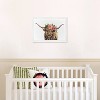 19" x 13" Highland Floral Cow Floral and Botanical Framed Wall Art Gray - Olivia's Easel - 4 of 4