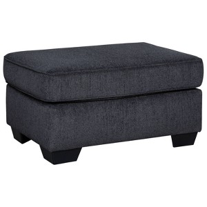 Altari Ottoman Slate - Signature Design by Ashley: Upholstered, No Assembly Required - 1 of 4