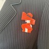 Wrapables Acrylic Fashion Brooch Pin for Sweaters, Coats, Scarves, and Bags, Lady in Red - 3 of 3