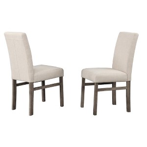 Best Master Furniture,Vitaliya Linen Side Chairs, Set of 2 - 1 of 3