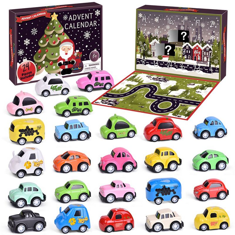 Fun Little Toys Christmas Advent Calendar - Pull-Back Cars, 1 of 7