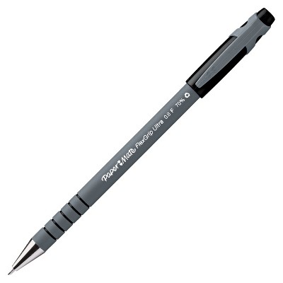 Paper Mate FlexGrip Ultra Non-Retractable Ballpoint Stick Pen, Black, pk of 12