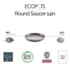 Ecopots Round Recycled Plastic Modern In/Outdoor Planter Flower Pot Saucer - 2 of 3