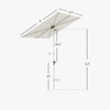 GRANDPATIO 6' x 4' Rectangular Market Umbrella - 3 of 4