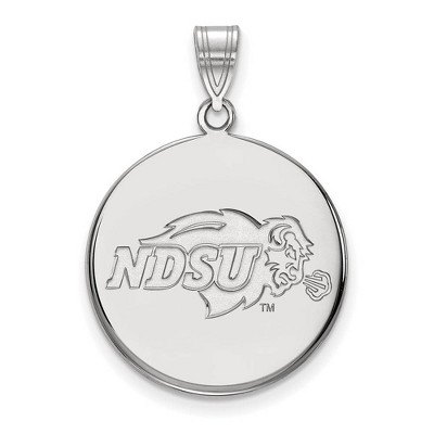 Black Bow Jewelry 14k White Gold North Dakota State Bison NCAA Large Pendant