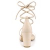 Allegra K Women's Clear Strap Padded Insole Lace Up Block Heels Sandals - 4 of 4