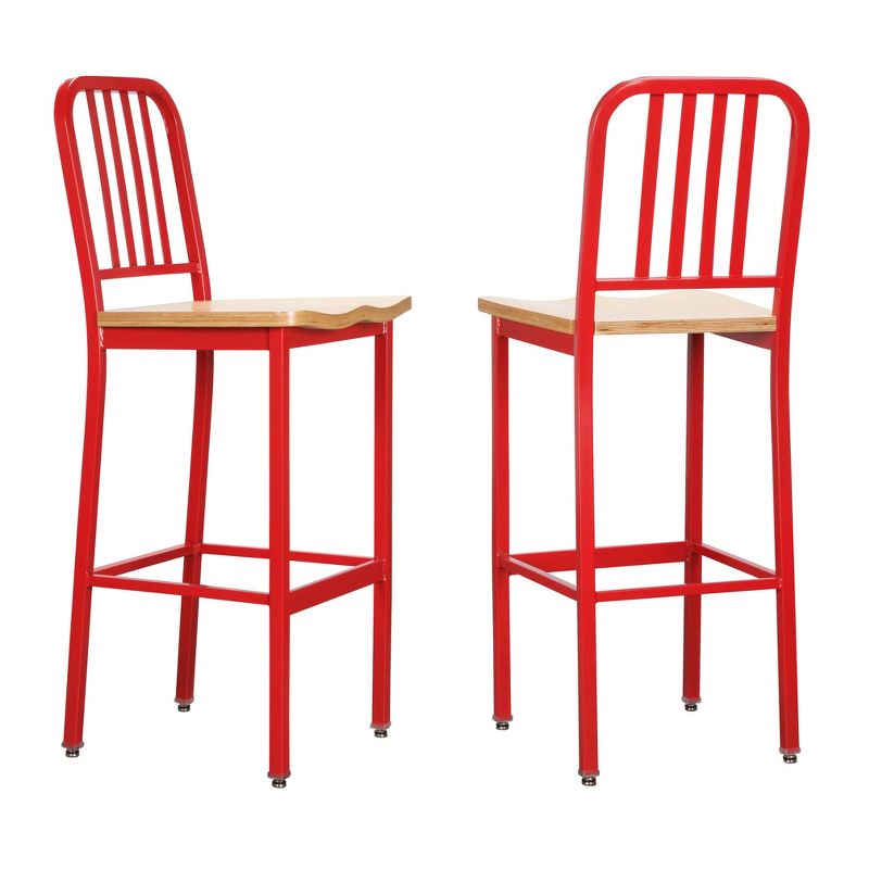 Set of 2 Frazier Metal Barstools - Linon, 1 of 17