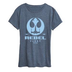 Women's - Star Wars - Rebel Fleet Flight Patch Short Sleeve Graphic T-Shirt - 1 of 4