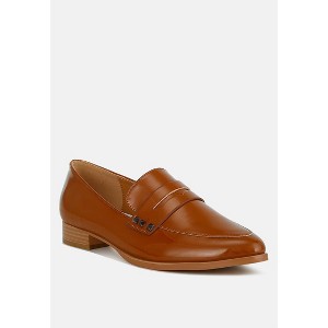 Winged Patent Pleather Penny Women Loafers - 1 of 4