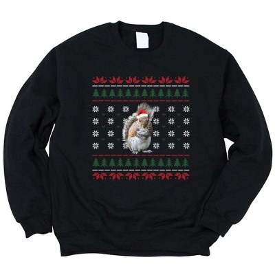Simply Sage Market Women's Graphic Sweatshirt Ugly Sweater Squirrel