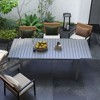 NicBex 82.75" Expandable Outdoor Dining Table,Modern Rectangle Aluminum Patio Table with Expandable Design for 6-8 Person,Outdoor Furniture,Dark Gray - 4 of 4