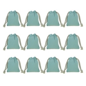 Unique Bargains 100% Cotton Reusable Washable Dust Drawstring Bag 12 Pcs - 1 of 4
