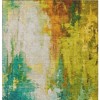 Green And Gold Abstract Washable Indoor Outdoor Area Rug - 4 of 4