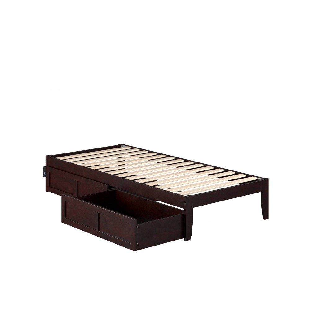 Photos - Bed Frame AFI Twin XL Colorado Bed with 2 Drawers Espresso  
