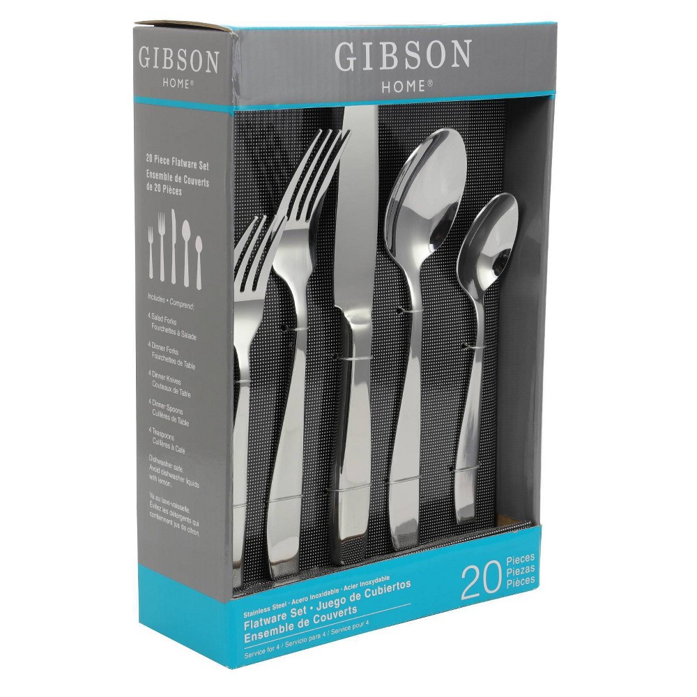 Photos - Other Appliances Gibson Home 20pc Stainless Steel Castleford Silverware Set