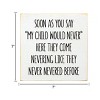 Slickblue Funny Parenting Quote Wood Wall Sign – Rustic 7x7 Home Decor for Moms and Dads, Multiple Color Options - 3 of 3