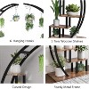 5 Tier Round Plant Stand Half Moon Shape Indoor Metal Garden Plant Holder Flower Shelf Rack - 4 of 4