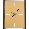 Set of 2 Metal Rectangular Angled Clocks with Gold Accents and Cutout Tick Hour Markers Black - CosmoLiving by Cosmopolitan - 4 of 4