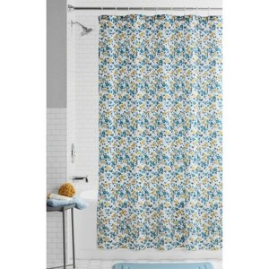 LunaLulinlk Floral Fabric Shower Curtain, 72" x 72" - 1 of 4