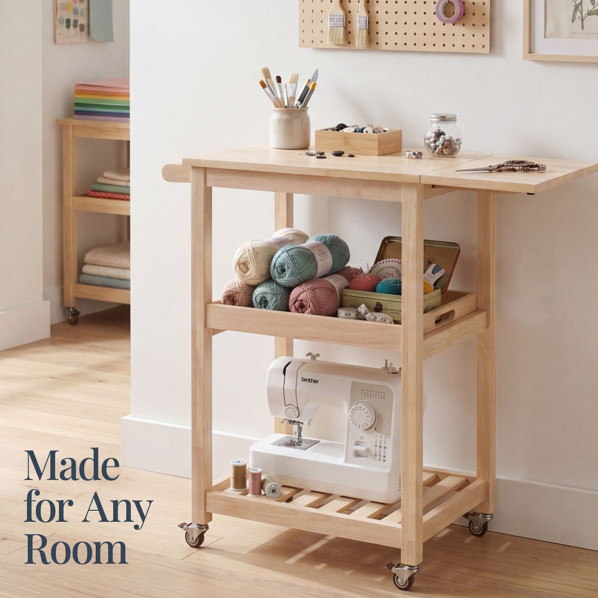 Best Choice Products Rolling Kitchen Island Cart W/Shelves, Drop Leaf Extension, Towel Rack, Locking Wheels - thumbnail 8