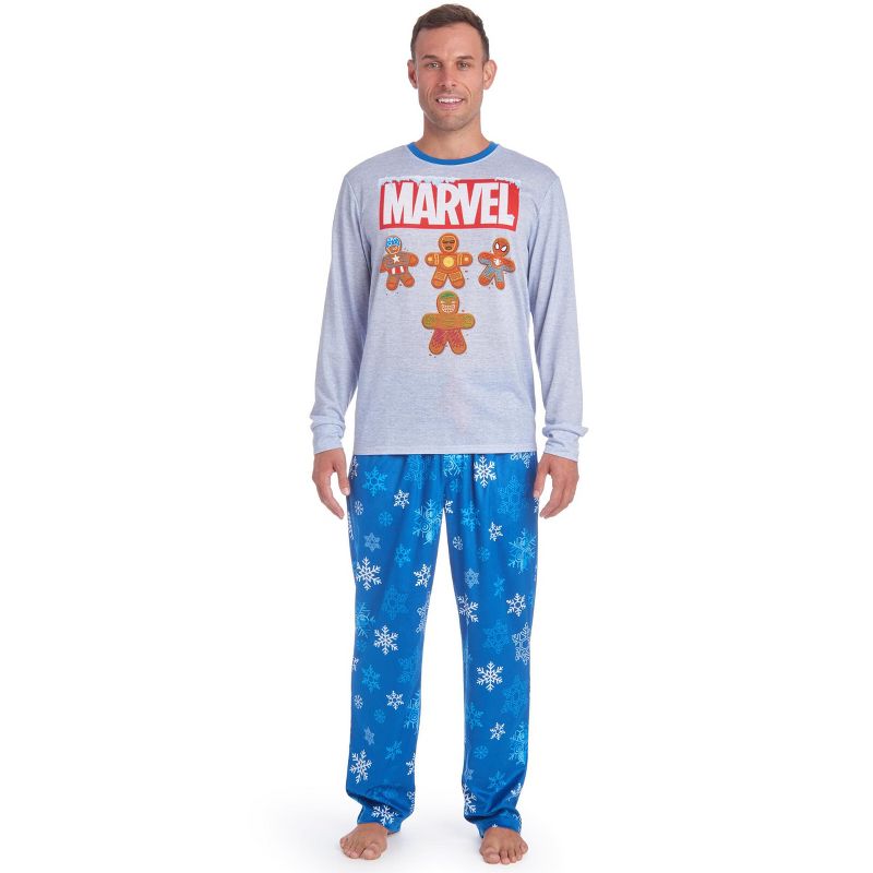 Marvel Spider-Man,Avengers Christmas Adult Pajama Shirt and Pants Sleep Set , 2 of 7