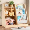 Vynxaria Bookshelf Series 24 in. Wide  3 / 4 Shelf Kids Bookcase with Side Pockets for Nurseries Playrooms and Classrooms - 2 of 4