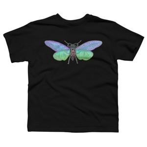 Boy's Design By Humans Botanical Watercolor Cicada By MisoKnotty T-Shirt - 1 of 2
