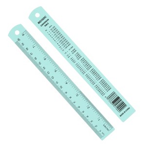 Unique Bargains Aluminum Alloy Rulers with Centimeters Millimeters Inches and Conversion Table 2 Pcs - 1 of 4