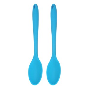 Unique Bargains Silicone Heat Resistant Cooking Utensil Mixing Spoons 2 Pcs - 1 of 3
