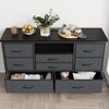 Dresser TV Stand, 8 Dresser TV Stand for 55” TV, Long Dresser for Bedroom with Power Outlets & LED Lights - 4 of 4