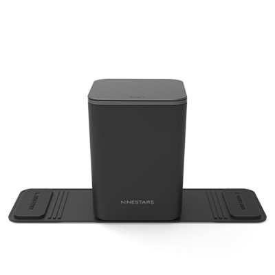 SEVOBAL Car Trash Can for Vehicles Leakproof Compact Garbage Bin Anti-Slip Base, Portable Trash Holder for Cars Trucks Minivans, Black, 13.8"*6"*8"