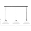 Toltec Lighting Any 3 - Light Chandelier in  Brushed Nickel with 12" Frosted Crystal Shade - 2 of 2