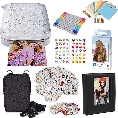 Hp Sprocket Portable 2x3 Instant Photo Printer (luna Pearl) Starter Bundle  : Target