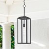 John Timberland Modern Outdoor Hanging Light Fixture Mystic Black 27 1/4" Clear Glass Panel for Exterior Barn Deck House Porch Patio Outside Garage - 2 of 4