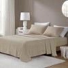 4 Pcs Elegant Oversized Cotton Flannel Sheet Sets, All Season Bedding Set, Cozy Home Textile fits Lux Bedroom Decor - 2 of 4