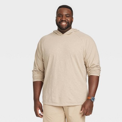 Men's Big & Tall Raglan Sleeve Crewneck Pullover Sweatshirt